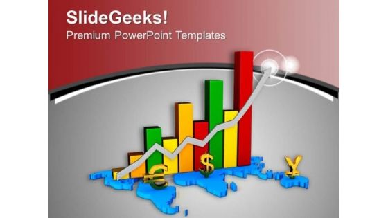 Global Financial Growth Bar Graph PowerPoint Templates Ppt Backgrounds For Slides 0713