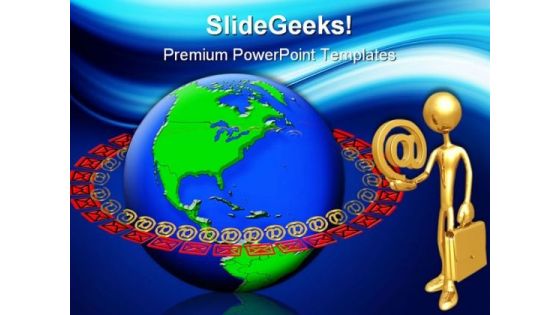 Global Internet Email Computer PowerPoint Templates And PowerPoint Backgrounds 0311