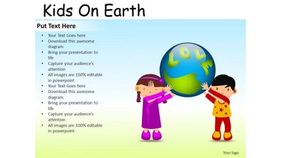 Global Kids On Earth PowerPoint Slides And Ppt Diagram Templates