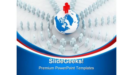 Global Leader Leadership PowerPoint Templates And PowerPoint Backgrounds 0711