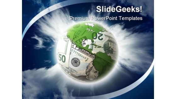 Global Money Business PowerPoint Backgrounds And Templates 0111
