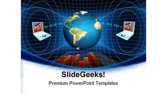 Global Network And Communication Business PowerPoint Themes And PowerPoint Slides 0411