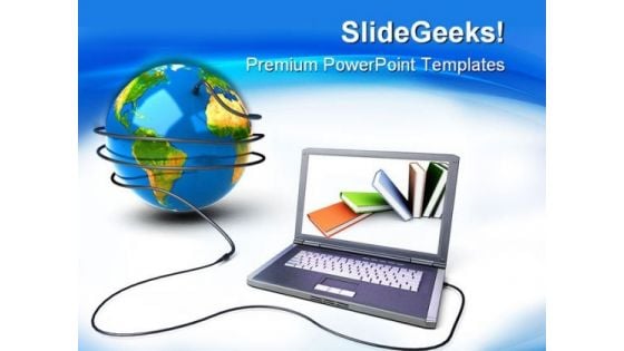 Global Network Books Education PowerPoint Themes And PowerPoint Slides 0211