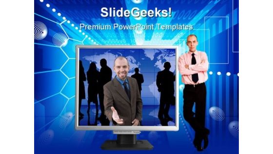 Global Network Computer PowerPoint Templates And PowerPoint Backgrounds 0211