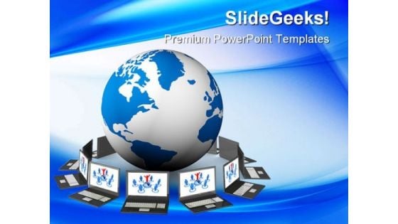 Global Network Internet PowerPoint Templates And PowerPoint Backgrounds 0411