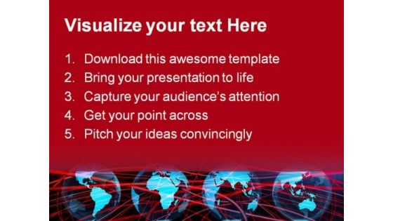 Global Networking Abstract PowerPoint Template 0810