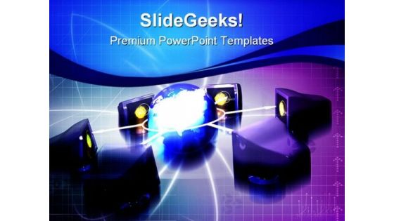 Global Networking Communication PowerPoint Templates And PowerPoint Backgrounds 0711