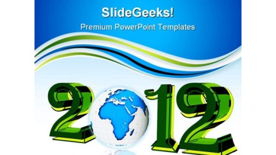 Global New Year Earth PowerPoint Templates And PowerPoint Backgrounds 1011