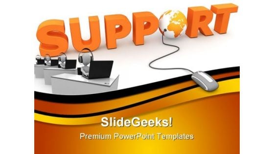 Global Support Communication PowerPoint Templates And PowerPoint Backgrounds 0111