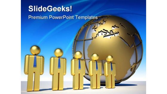 Global Team Globe PowerPoint Templates And PowerPoint Backgrounds 0611