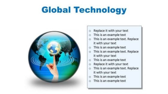 Global Technology Globe PowerPoint Presentation Slides C