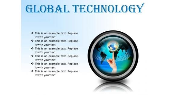 Global Technology Globe PowerPoint Presentation Slides Cc