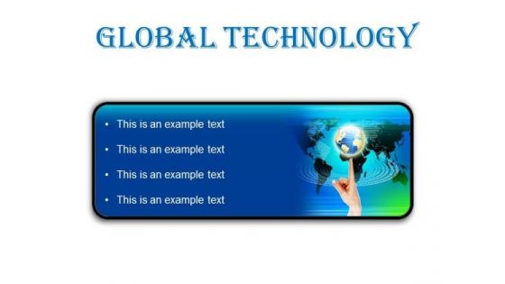 Global Technology Globe PowerPoint Presentation Slides R