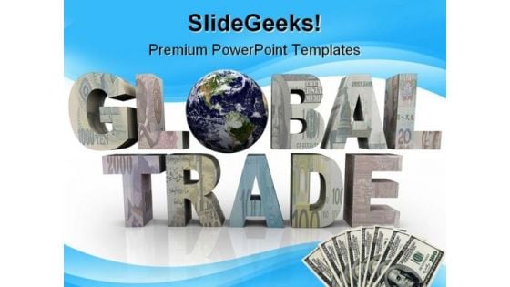 Global Trade Earth PowerPoint Backgrounds And Templates 1210