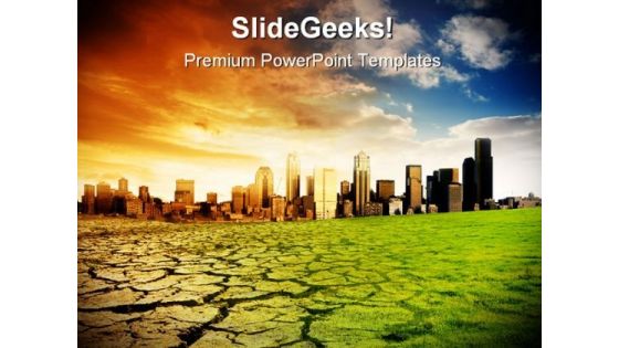 Global Warming Environment PowerPoint Template 1110