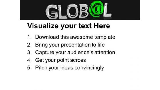 Global With Internet Symbol PowerPoint Templates And PowerPoint Themes 0912