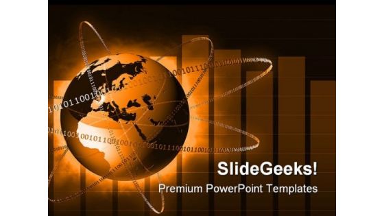 Globe And Binary Code Business PowerPoint Templates And PowerPoint Backgrounds 0311