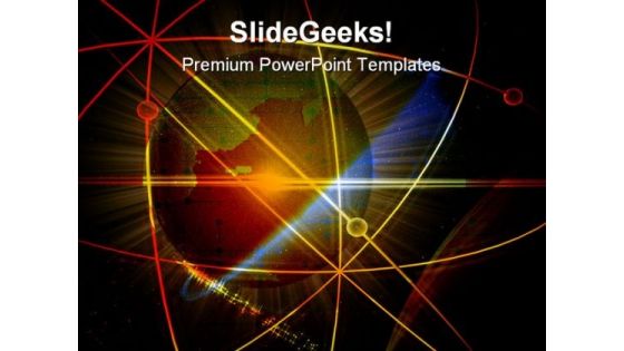 Globe Earth Abstract PowerPoint Template 0810