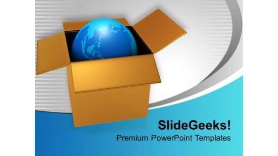 Globe In Box Packed Global Issues PowerPoint Templates Ppt Backgrounds For Slides 0313