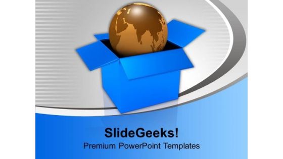 Globe In Opened Box Business PowerPoint Templates Ppt Backgrounds For Slides 0113