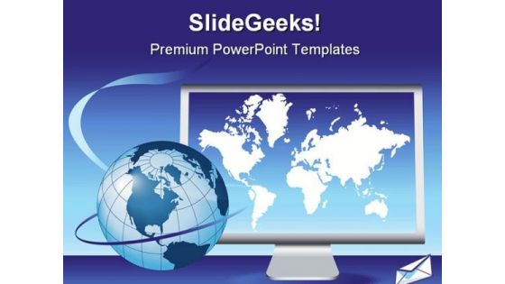 Globe Map Email Internet PowerPoint Templates And PowerPoint Backgrounds 0611