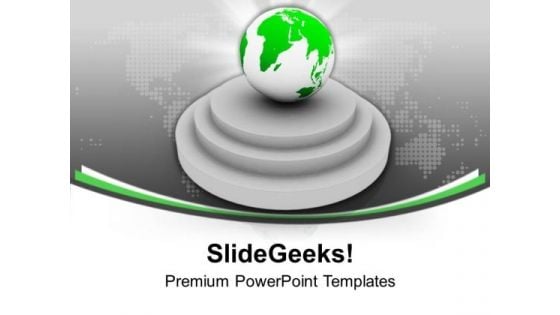 Globe On Pedestal Business Growth PowerPoint Templates Ppt Backgrounds For Slides 0113