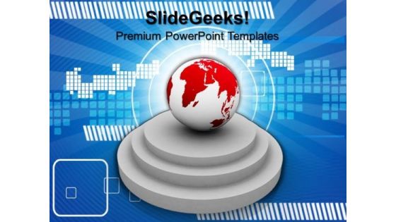Globe On Pedestals Global PowerPoint Templates And PowerPoint Themes 0912