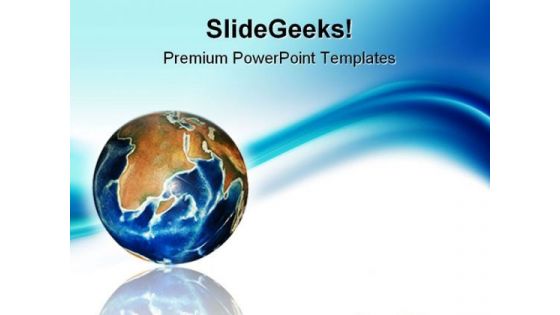 Globe Wave Global PowerPoint Template 0810 Globe Wave Global PowerPoint Template 0810