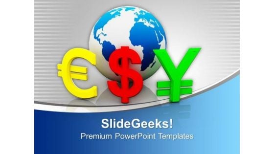 Globe With Currency Symbols Business PowerPoint Templates Ppt Backgrounds For Slides 1112