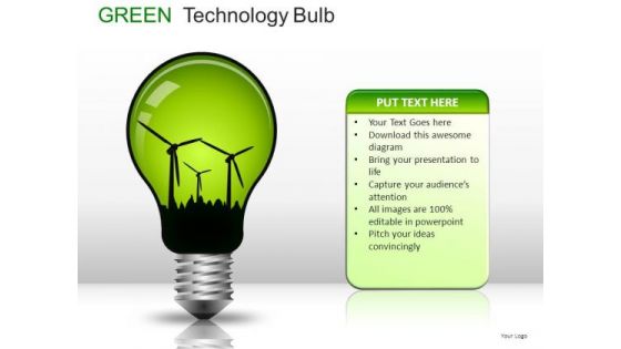 Globes Green Technology Bulb PowerPoint Slides And Ppt Diagram Templates