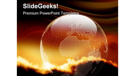 Glossy Earth Background PowerPoint Themes And PowerPoint Slides 0311