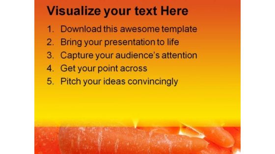 Glowing Carrots Background Food PowerPoint Themes And PowerPoint Slides 0311