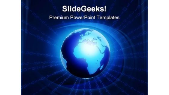 Glowing Earth Globe PowerPoint Templates And PowerPoint Backgrounds 0411