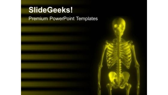 Glowing Skeleton With Yellow Color PowerPoint Templates Ppt Backgrounds For Slides 0613