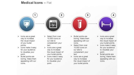 Glucose Ecg Monitor Testtube Bed Ppt Slides Graphics