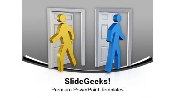 Go And Come Out From Business Risk PowerPoint Templates Ppt Backgrounds For Slides 0513