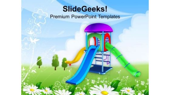 Go And Play In Playground This Summer PowerPoint Templates Ppt Backgrounds For Slides 0613