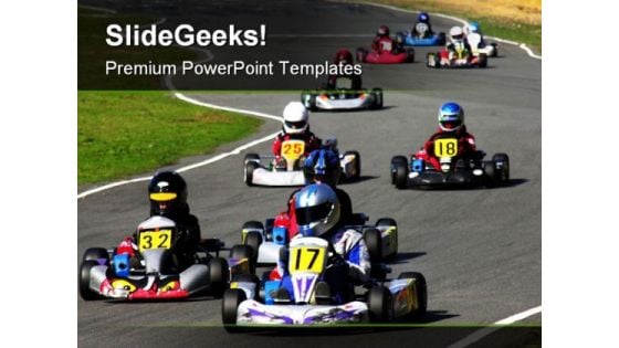 Go Kart Race Sports PowerPoint Templates And PowerPoint Backgrounds 0711