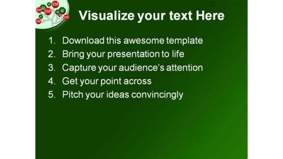 Go Stop Business PowerPoint Template 0910