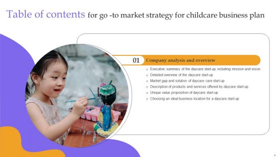 Go To Market Strategy For Childcare Business Plan
