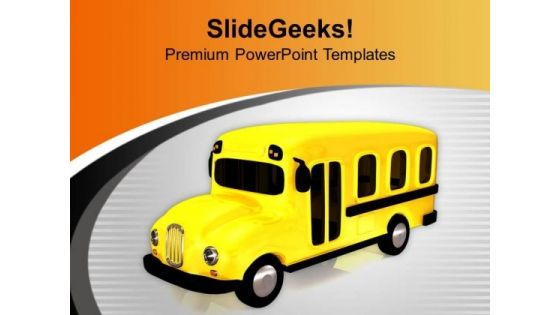 Go To School By Bus PowerPoint Templates Ppt Backgrounds For Slides 0613