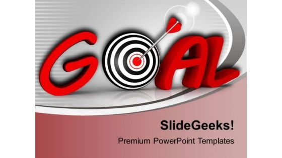 Goal And Conceptual Target With Arrow PowerPoint Templates Ppt Backgrounds For Slides 0413