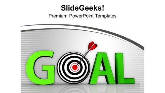 Goal Green Word And Conceptual Target PowerPoint Templates Ppt Backgrounds For Slides 0413