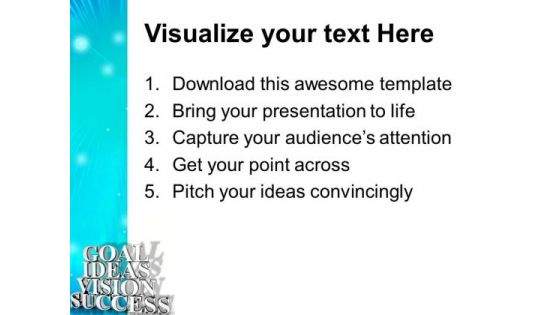 Goal Ideas Vision Success White PowerPoint Templates And PowerPoint Themes 1012