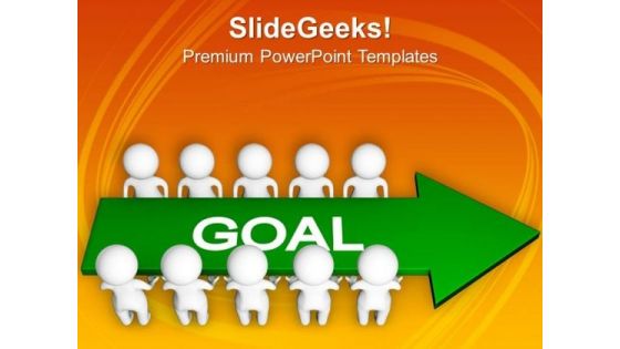 Goal Is Not Difficult With Team Help PowerPoint Templates Ppt Backgrounds For Slides 0713