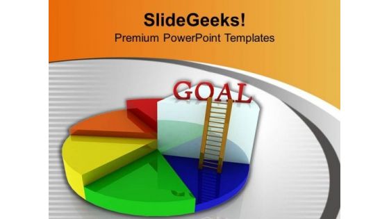 Goal Representation By Pie Chart PowerPoint Templates Ppt Backgrounds For Slides 0413