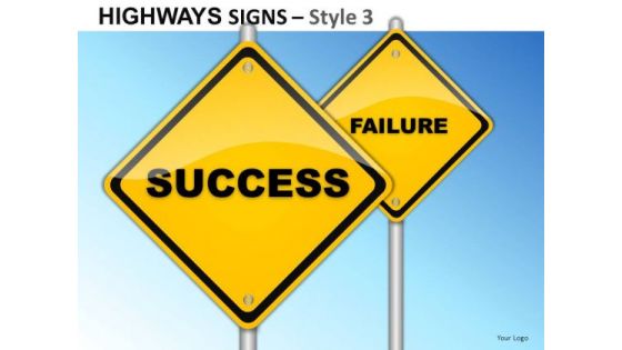 Goals Grass Highways Signs 3 PowerPoint Slides And Ppt Diagram Templates