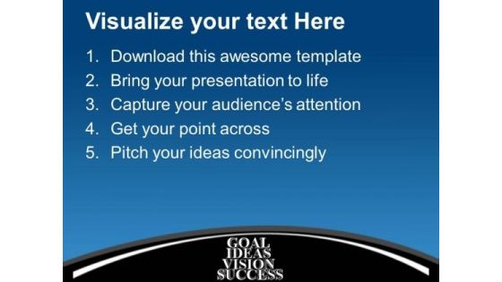 Goals Ideas Business Success PowerPoint Templates Ppt Backgrounds For Slides 0213