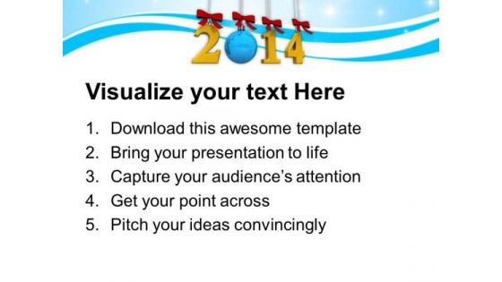 Goals New Year 2014 PowerPoint Template 1113