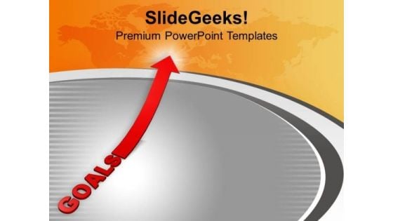 Goals With Arrow Going Upward PowerPoint Templates Ppt Backgrounds For Slides 0413 Goals With Arrow Going Upward PowerPoint Templates Ppt Backgrounds For Slides 0413